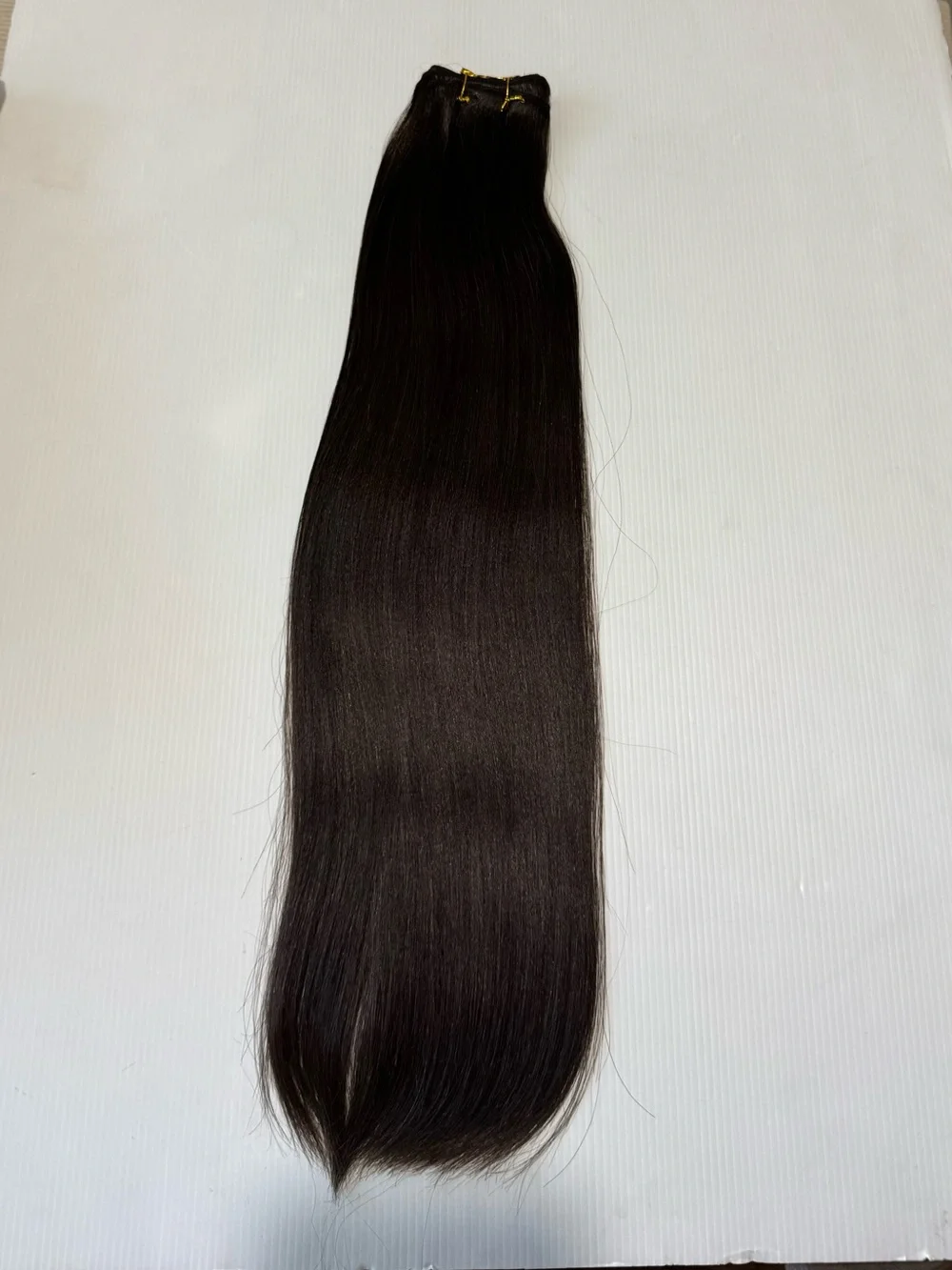 A-One Minky Yaki 22” #4 Brown 100% Human Hair Weft Extensions